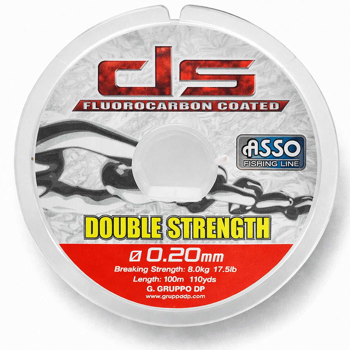 Asso Double Strength Fluorocarbon Coated 100m 0.20mm