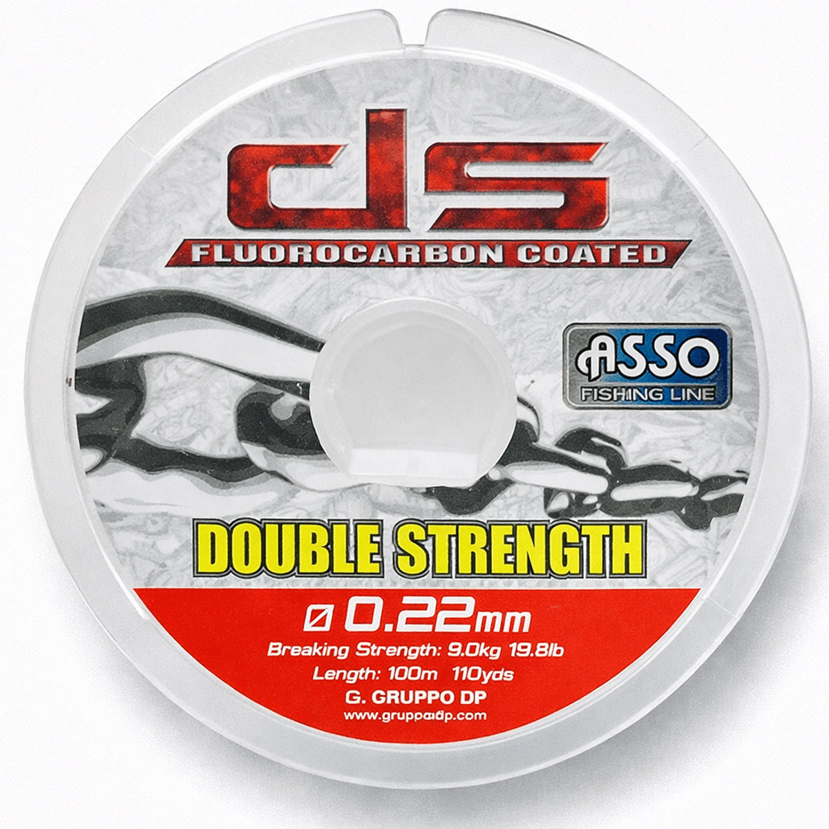 Asso Double Strength Fluorocarbon Coated 100m 0.22mm