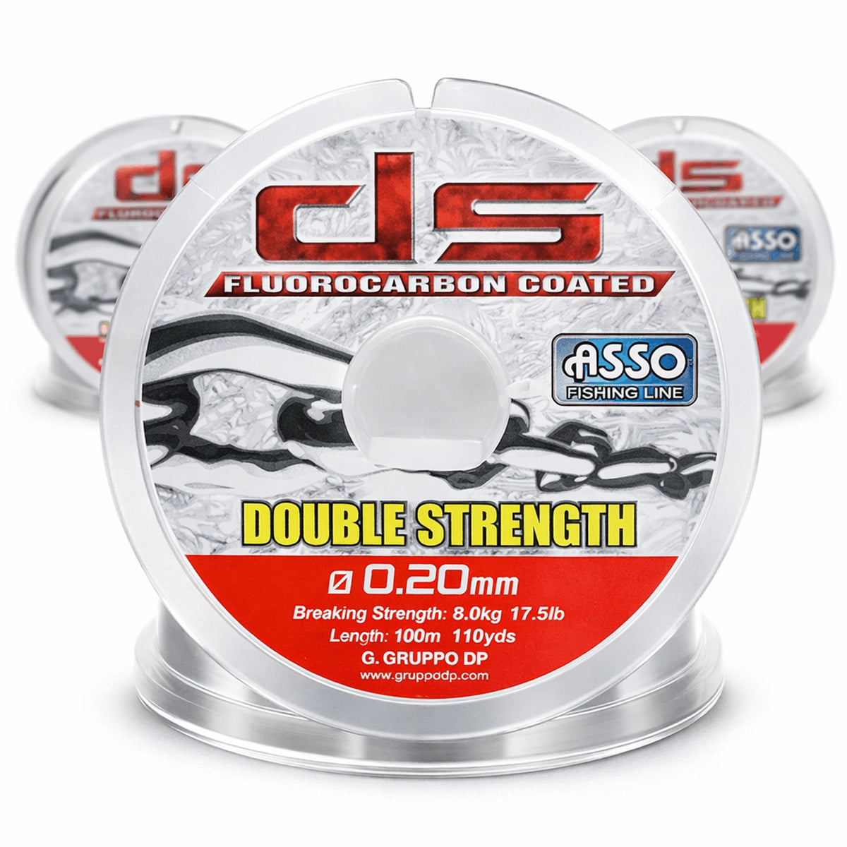 Asso Double Strength Fluorocarbon Coated 100m – spoelen met 0.20mm vooraan