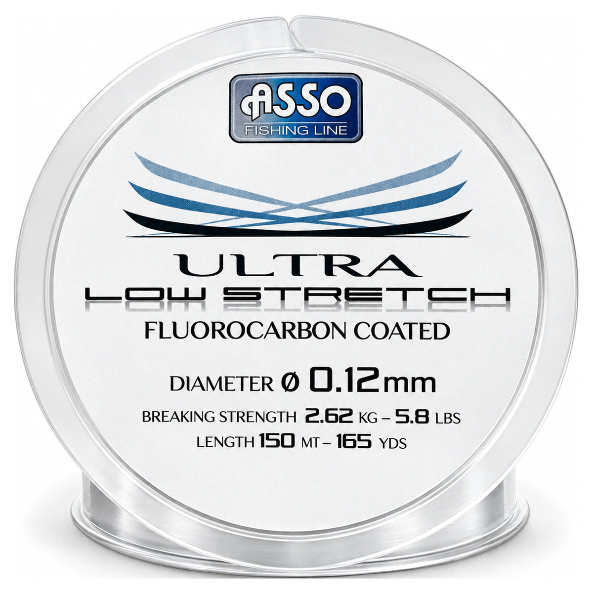 Asso Ultra Low Stretch – nylon vislijn van 150 m, 0,12 mm