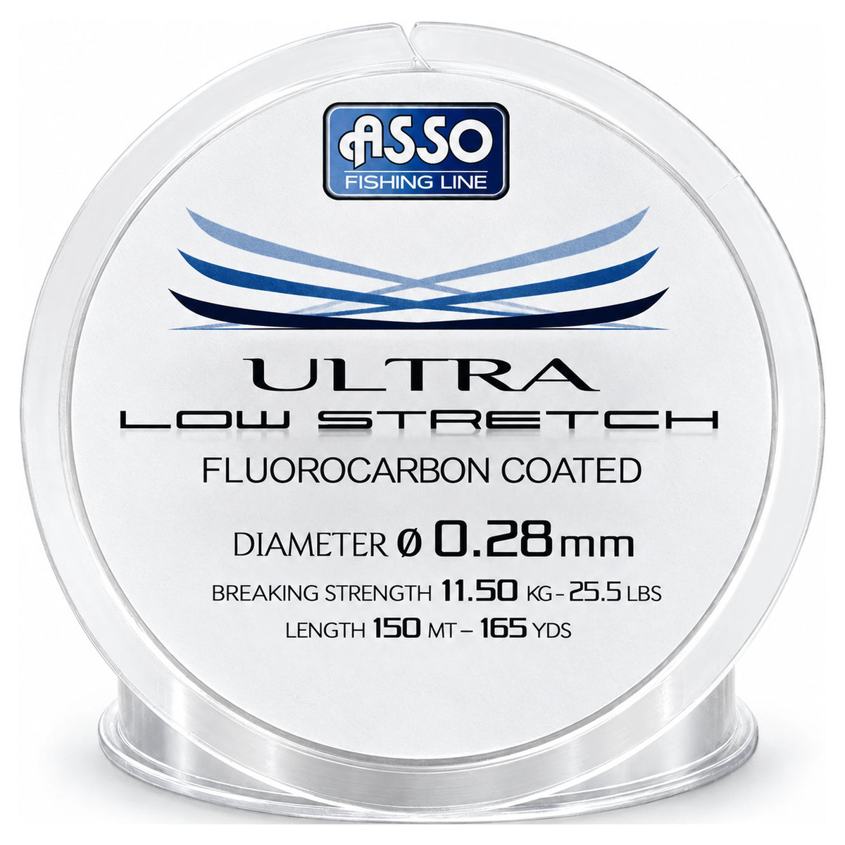 Asso Ultra Low Stretch – nylon vislijn van 150 m, 0,28 mm