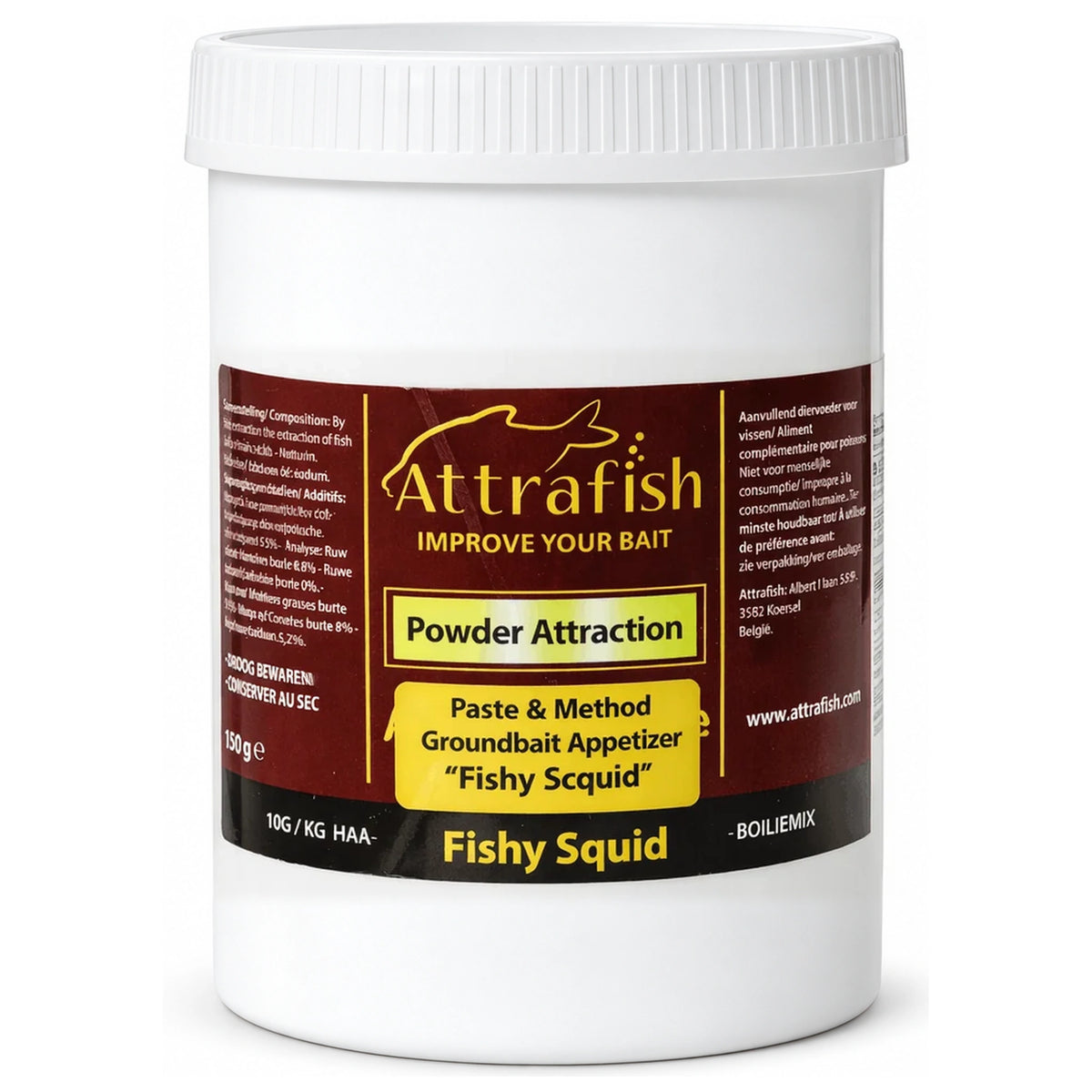 Attrafish Paste & Method Groundbait Appetizer Fishy Squid – witte pot van 150 g