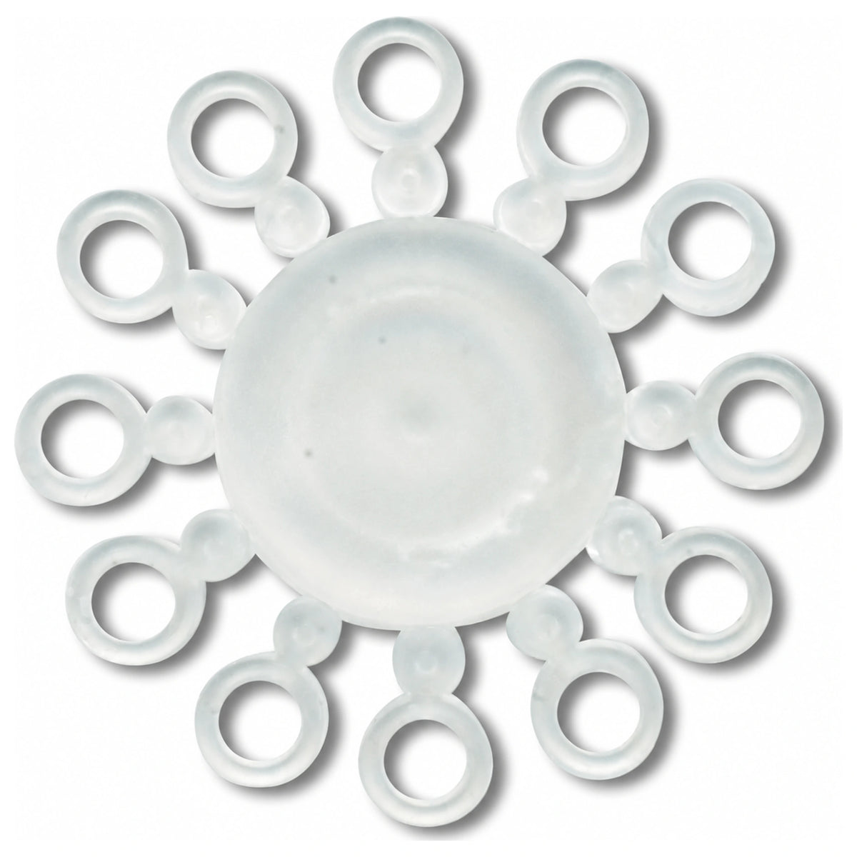 Captura Baits transparante pelletbandjes – ronde houder met twaalf ringetjes