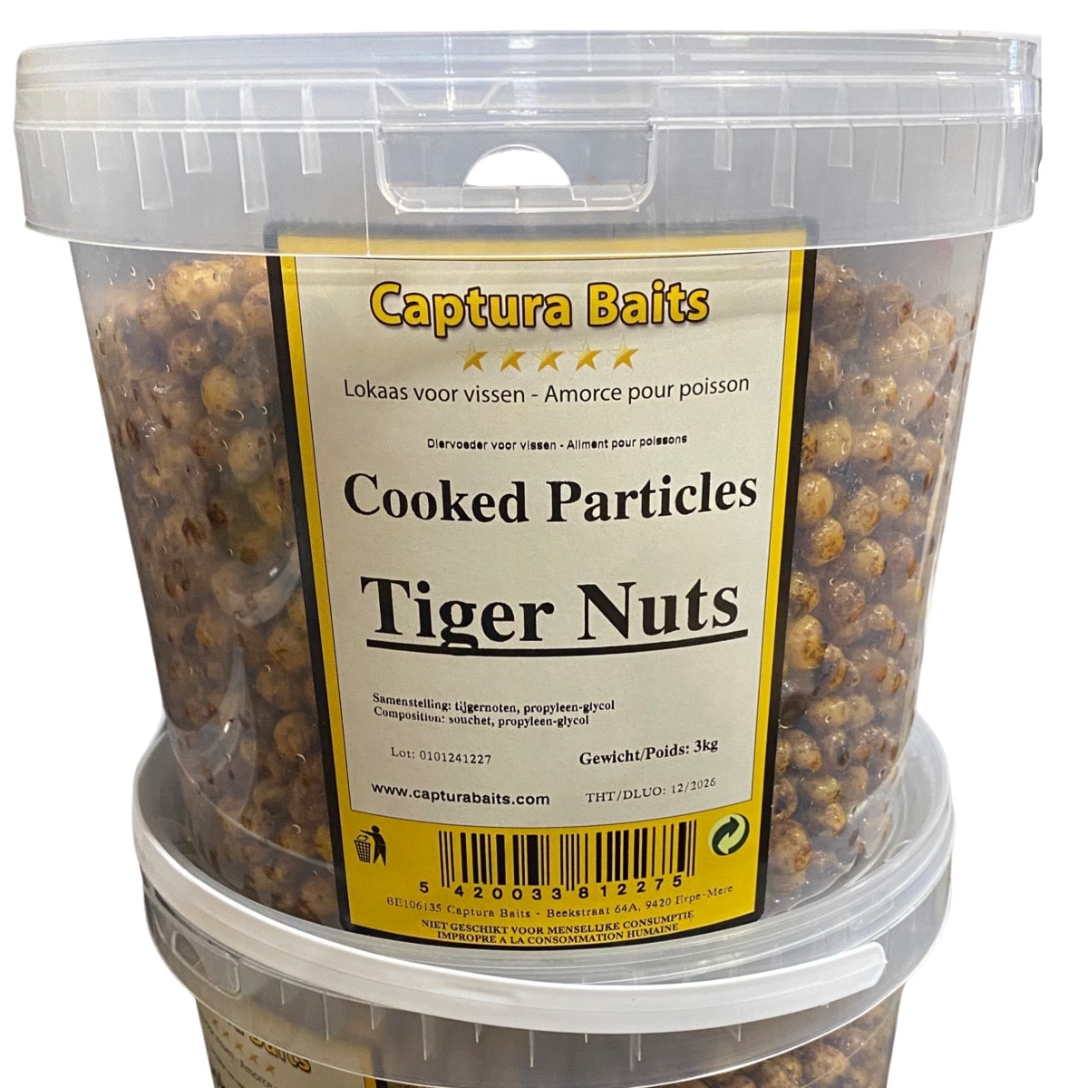 captura baits coocked tigernuts gekookte tijgernoten 3kg bucket