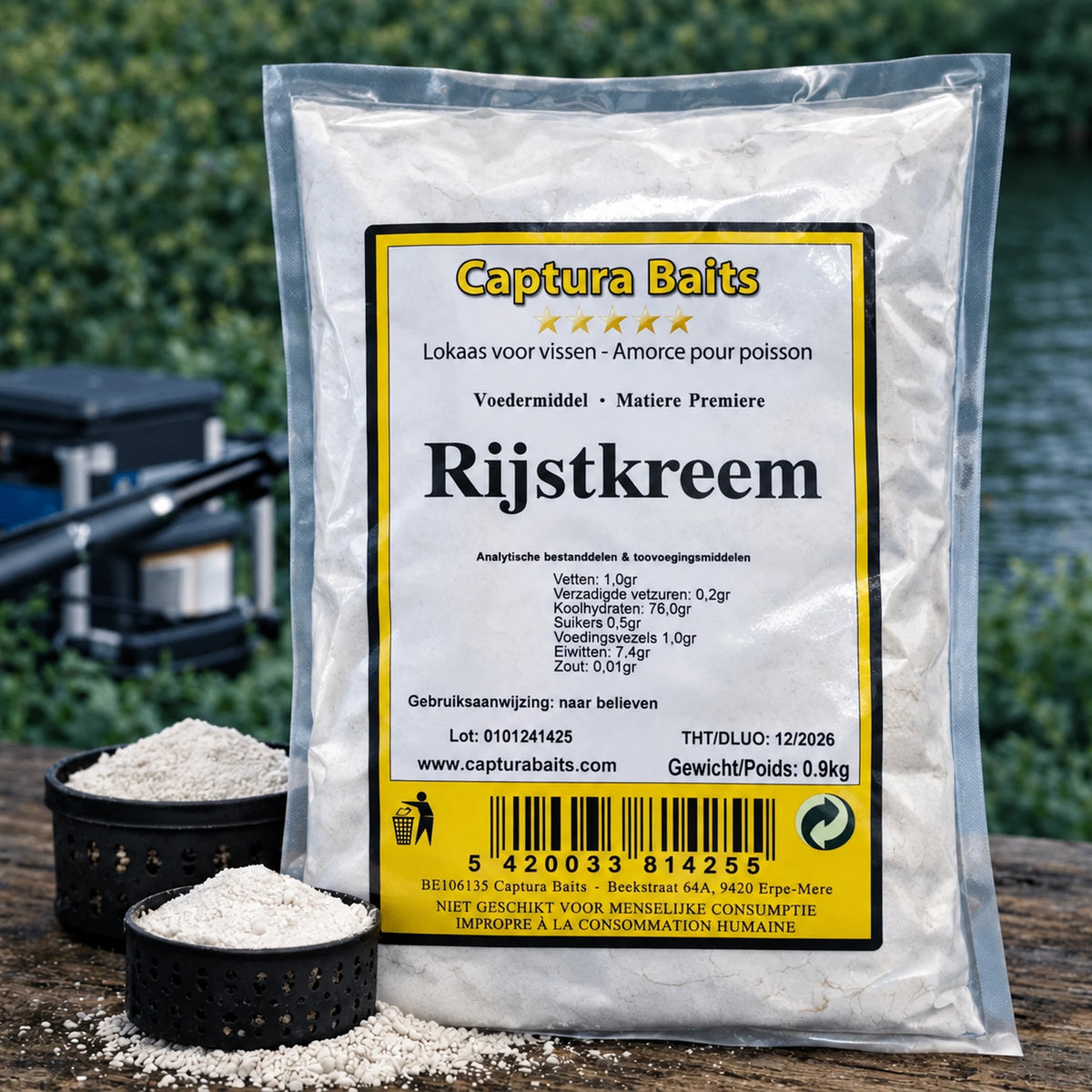 Captura Baits Rice Cream rijstmeel gebruiken in lokvoer