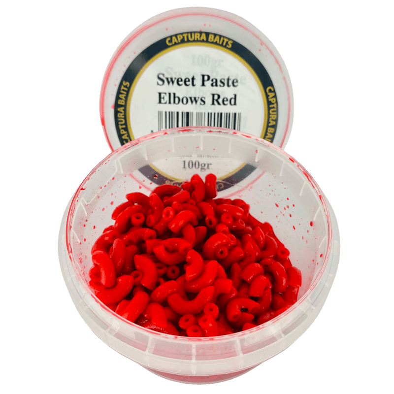 captura baits sweet paste elbows macaroni pasta red rood