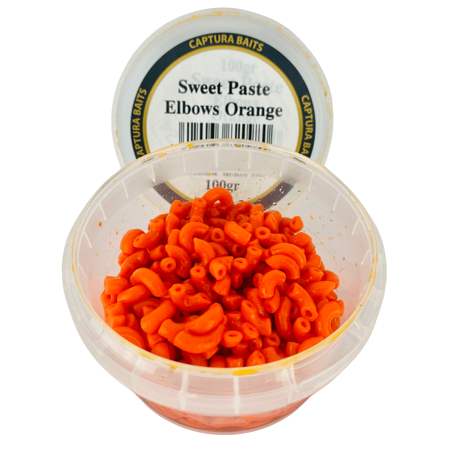 captura baits sweet paste elbows macaroni pasta orange oranje