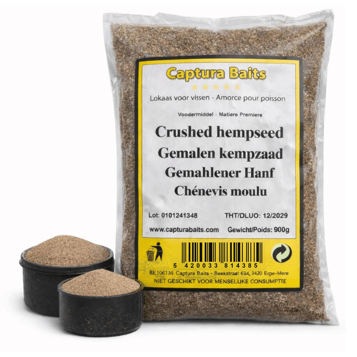 Captura Baits Ground Hempseed 900g met gemalen hennep
