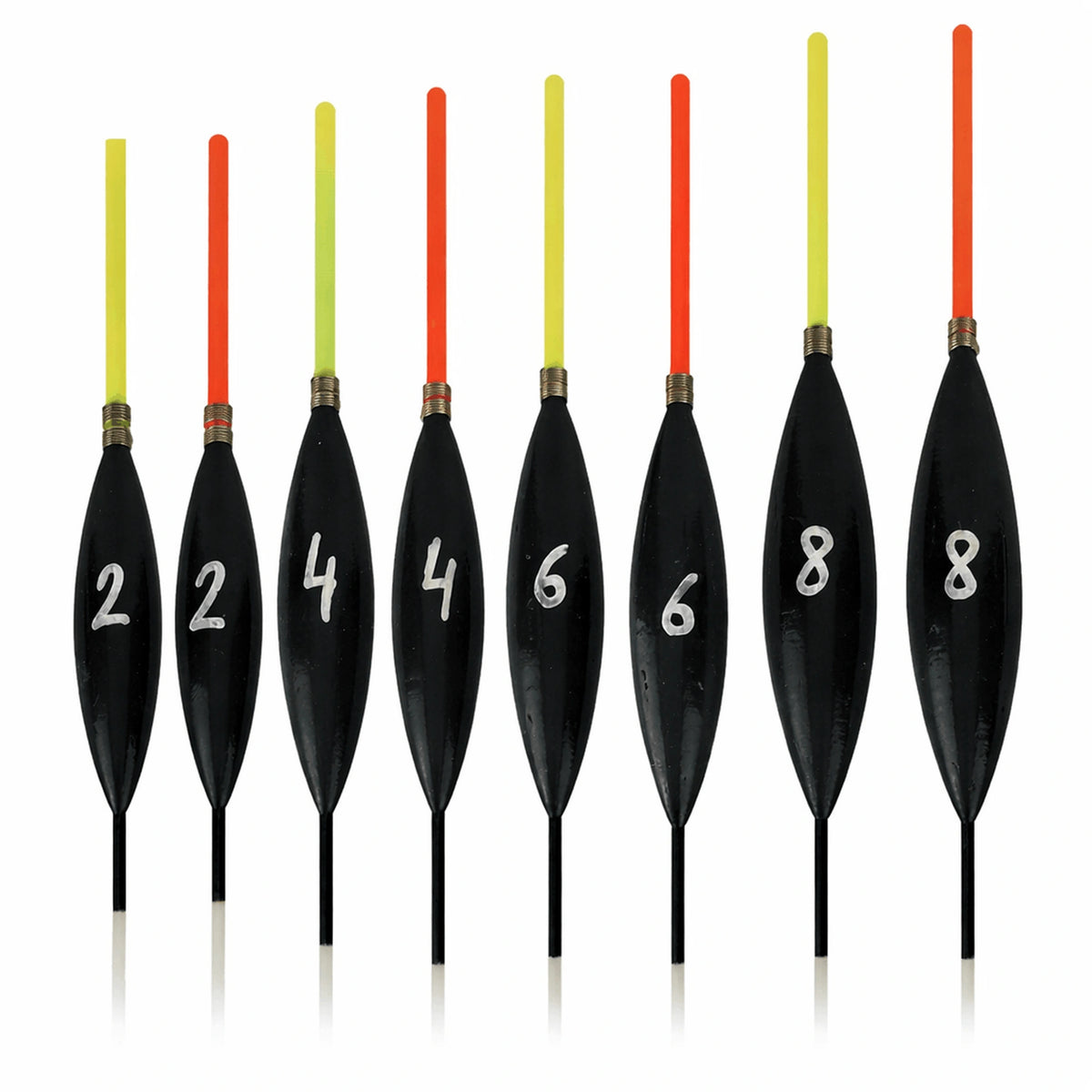 Carpshop24 Carp 3 dobbers rood en geel in meerdere gewichten