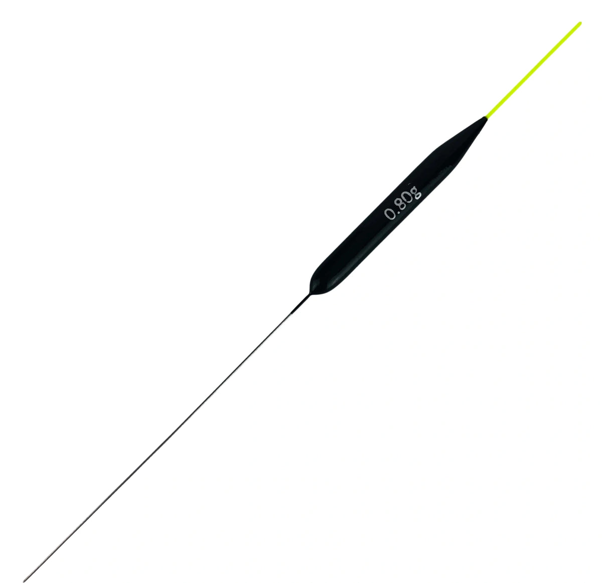 Carpshop24 Kanaal 4 – slanke 0,80 g dobber met gele fiber bovenantenne en inox onderantenne