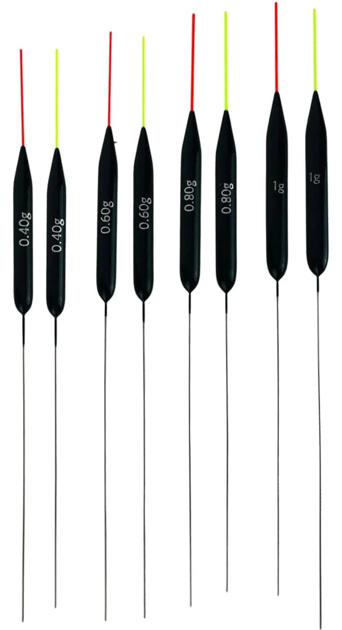 Carpshop24 Kanaal 4 – overzicht van de Kanaal 4 dobbers met fijne fiber antenne voor gevoelige beetregistratie