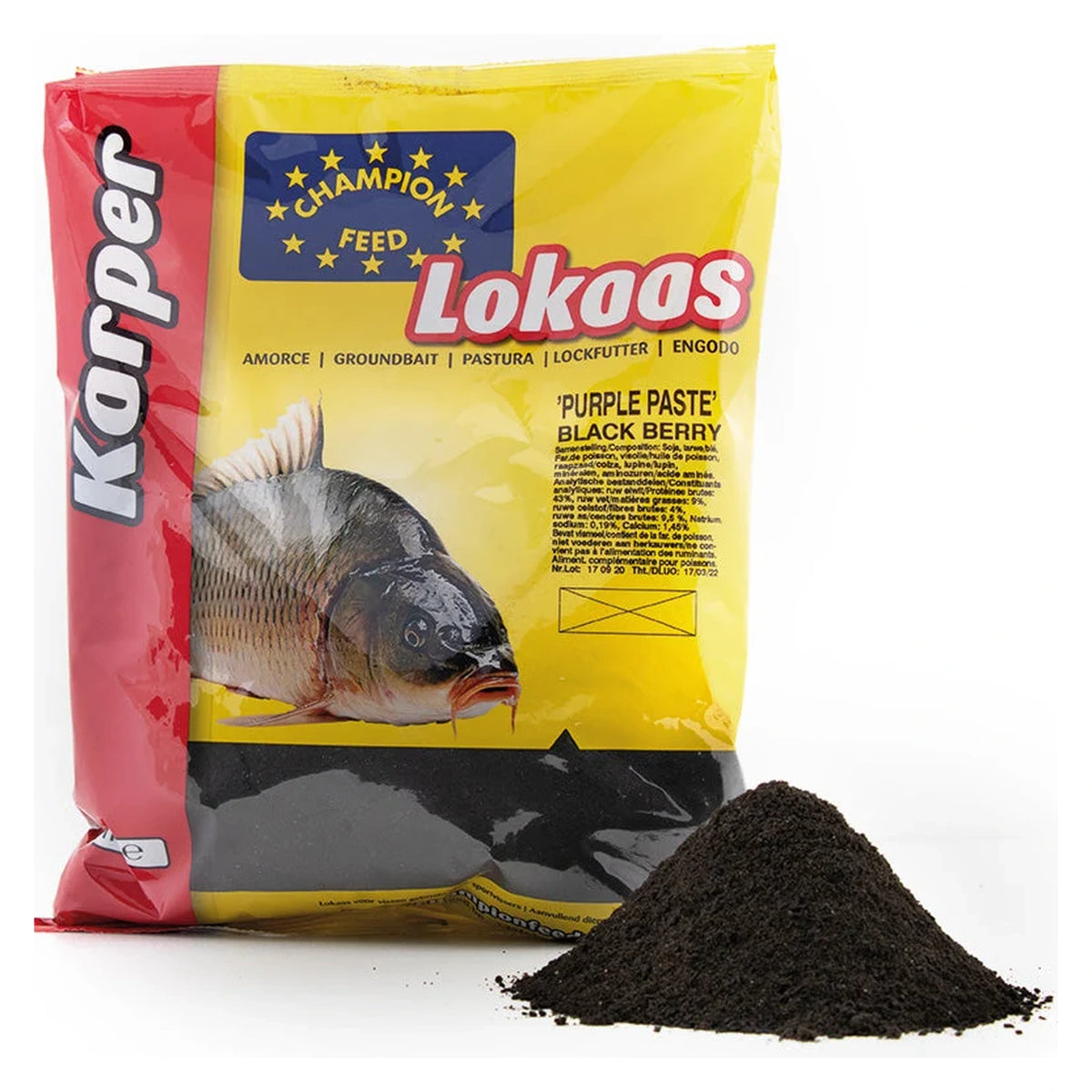 Champion Feed Purple Paste 1kg Black Berry haakdeeg verpakking
