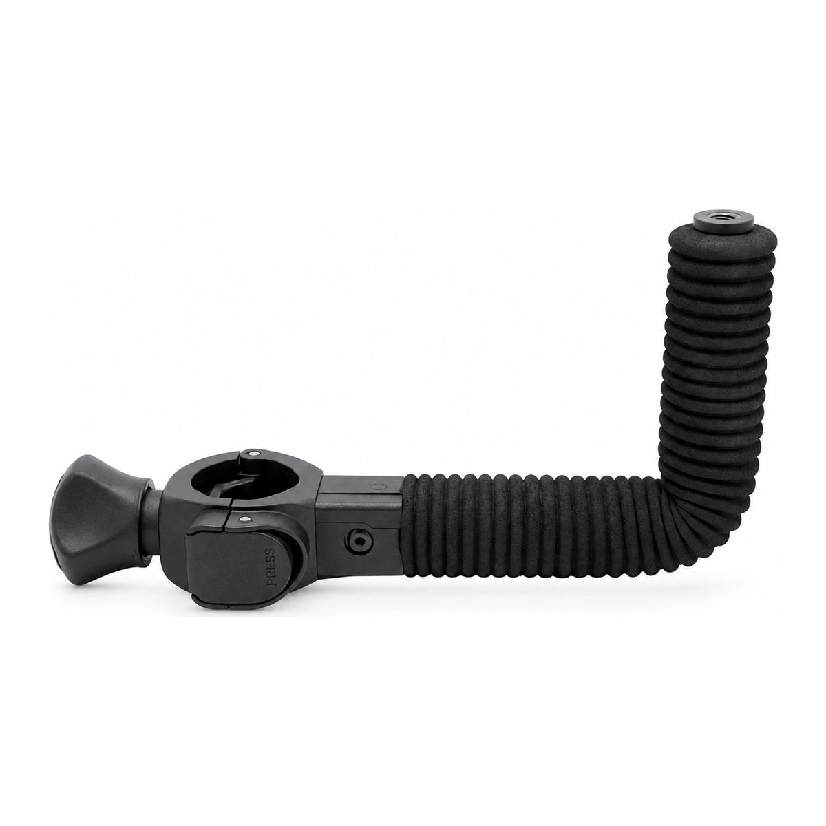 Colmic EVA Rod Rest Fast Unlock AP62A – korte zwarte EVA-hengelsteun met geribbeld oppervlak en snelkoppeling