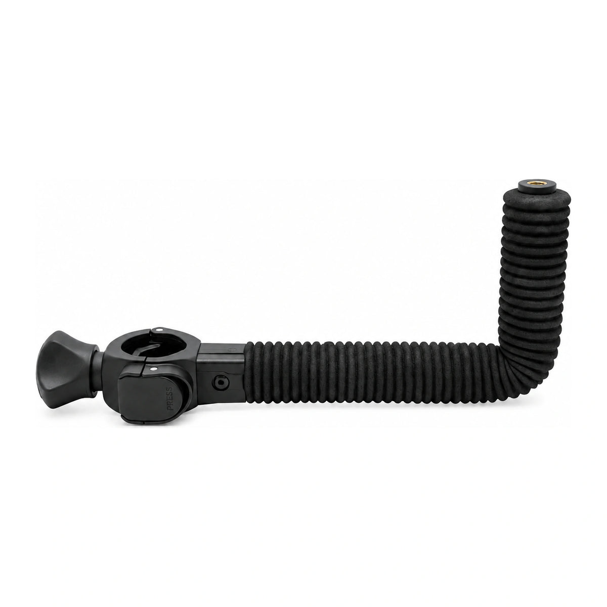 Colmic EVA Rod Rest Fast Unlock AP62B – zwarte geribbelde EVA-hengelsteun met haakse opstaande rand en snelkoppeling