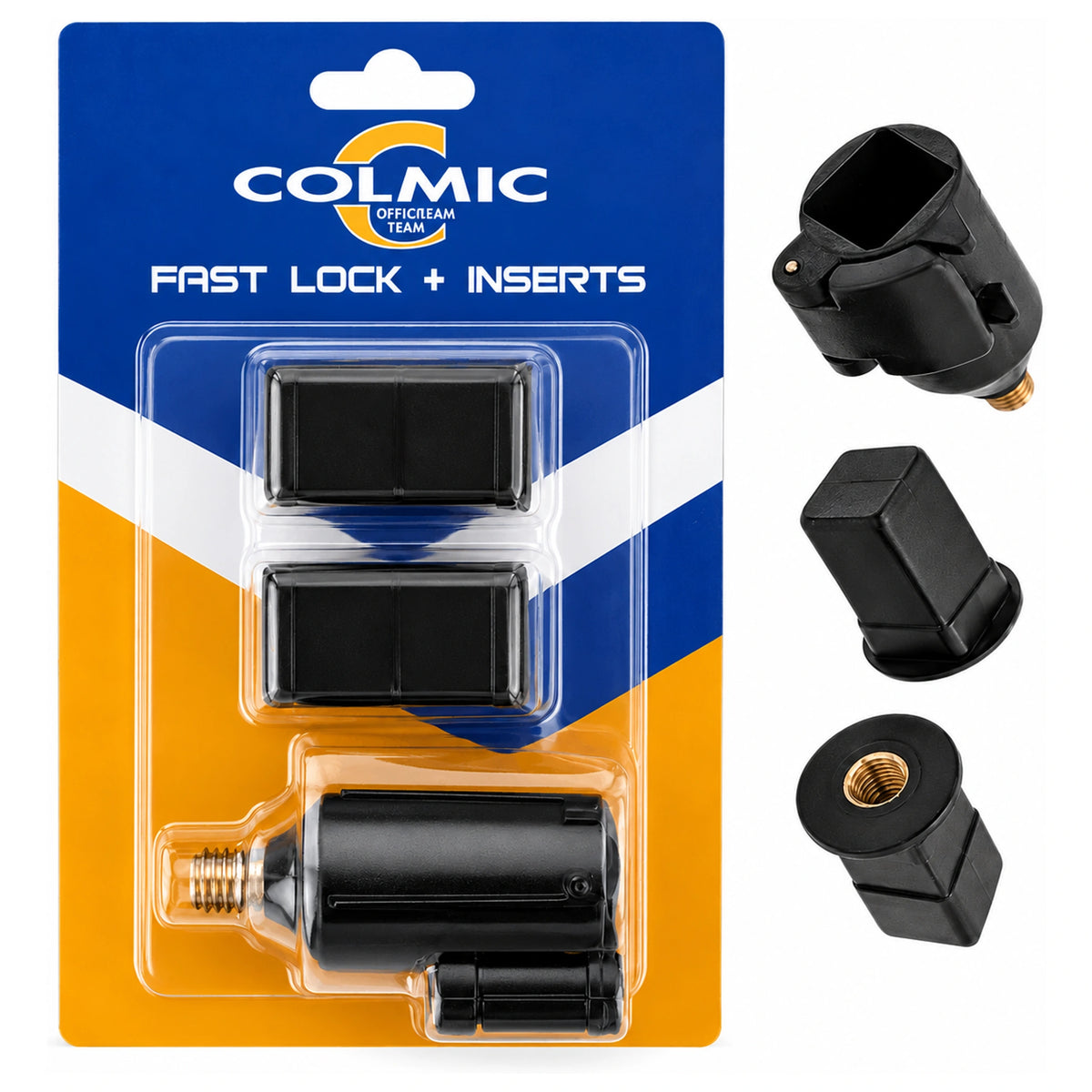 Colmic Fast Lock + Inserts PA2081E – snelwisseladapter met twee inzetstukken