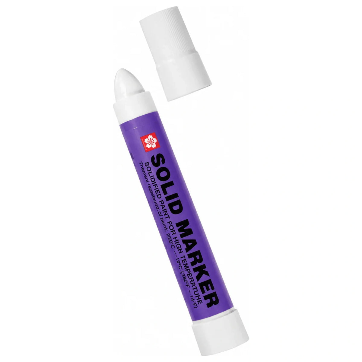 Solid Marker – paarse markeerstift met witte punt en losse witte dop