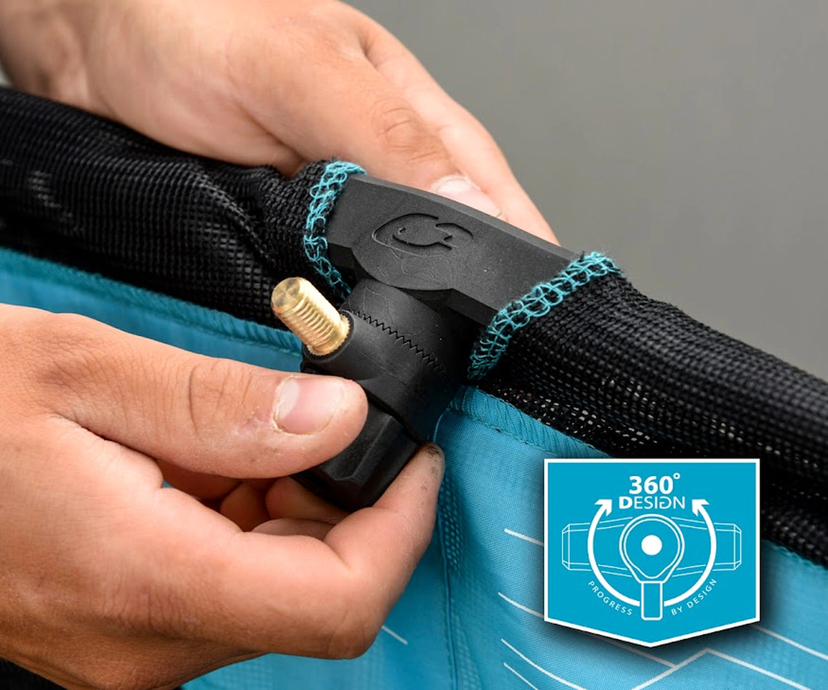 Cresta Easy Dry Keepnet 360° Block 3m – gemonteerd verstelblok met klemknop en messing schroefdraad