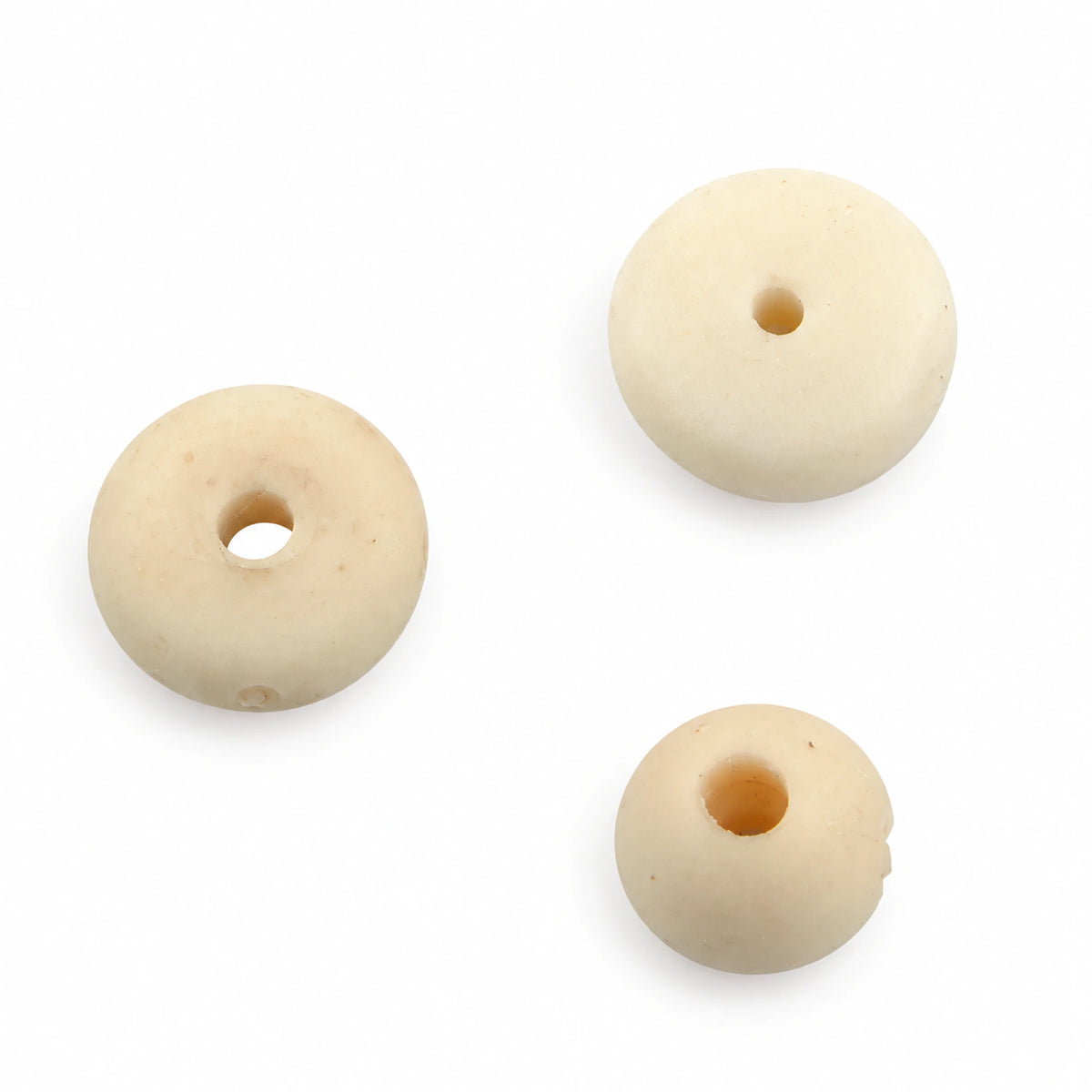 Cresta Flatside Soft Pullerbeads 4724-703 – drie crèmekleurige trekkralen
