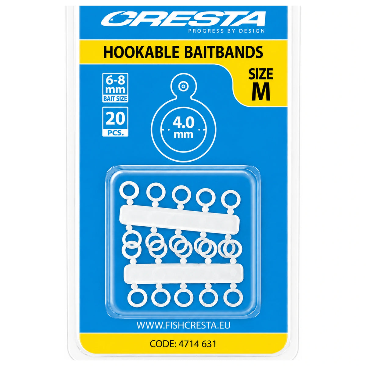 Cresta Hookable Baitbands Medium 4 mm – voor aas van 6 tot 8 mm