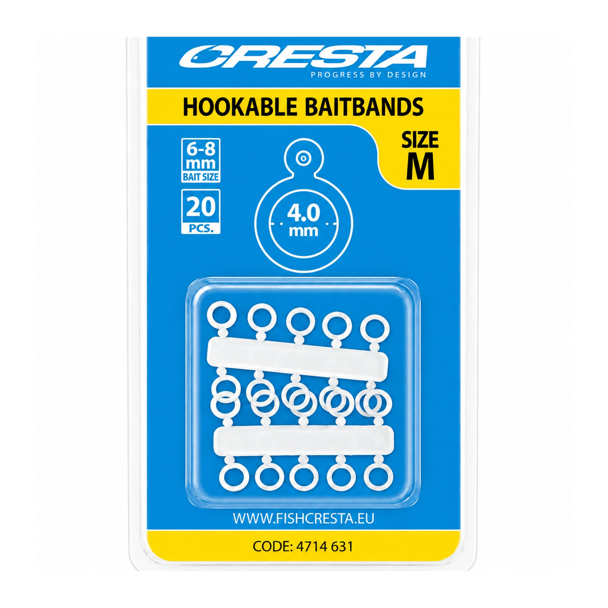 Cresta Hookable Baitbands Medium 4 mm – voor aas van 6 tot 8 mm