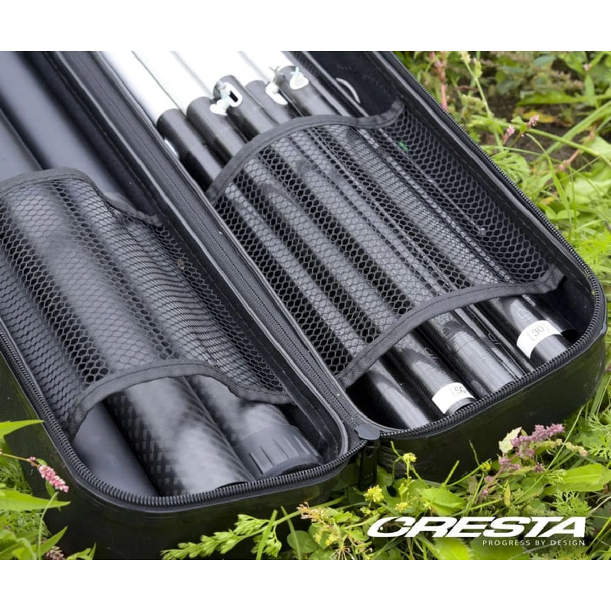 Beschermvakken in de geopende Cresta Identity Protect Case