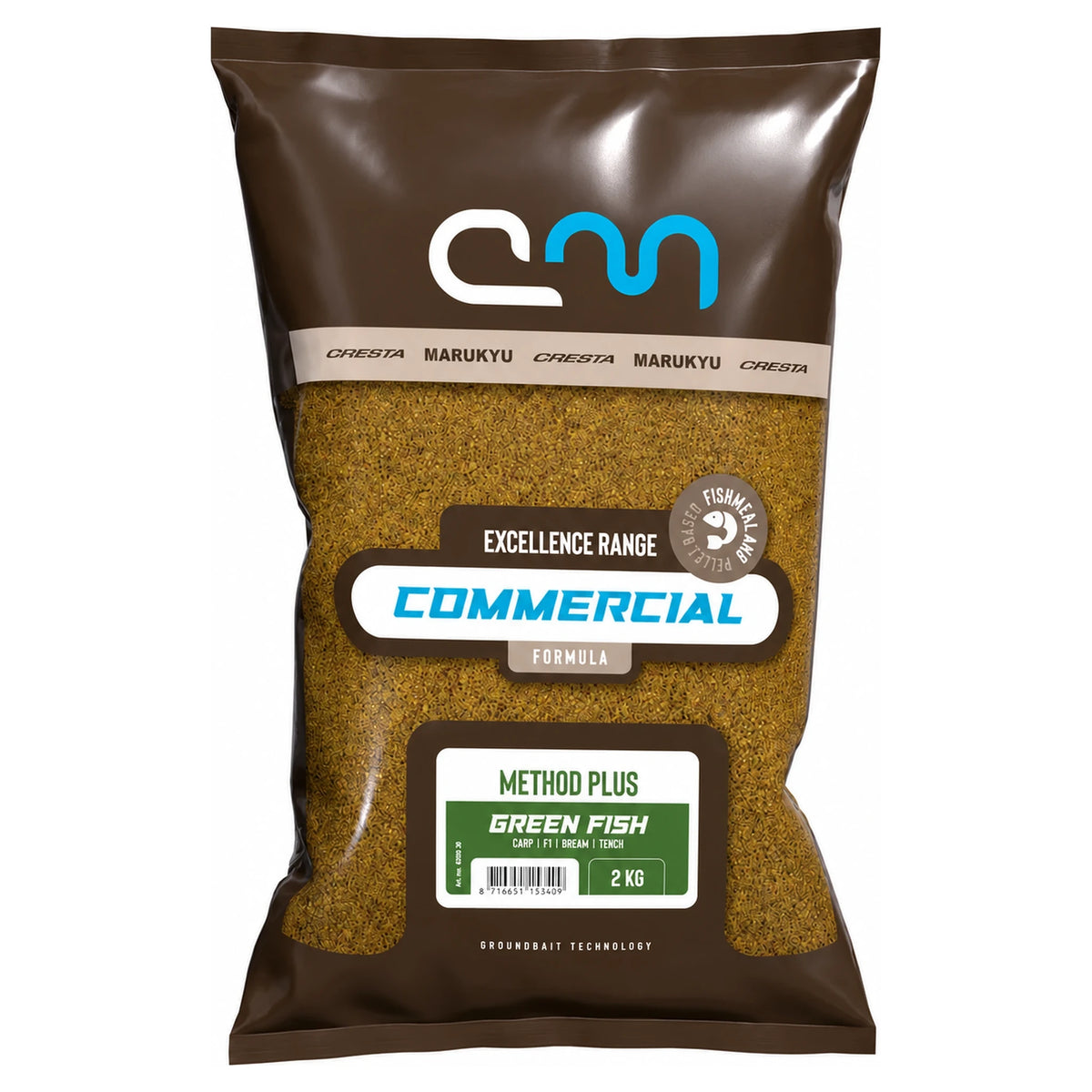 Cresta Marukyu Commercial Method Plus Green Fish 2 kg – verpakking