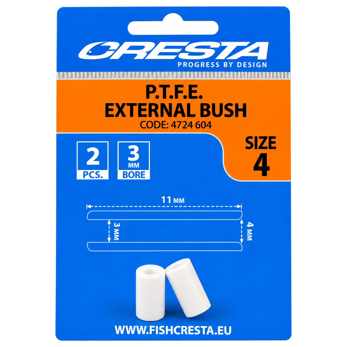 Cresta PTFE External Bush maat 4 - 3 mm