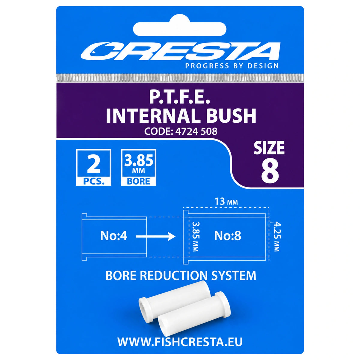 Cresta PTFE Internal Bush maat 8 3,85 mm