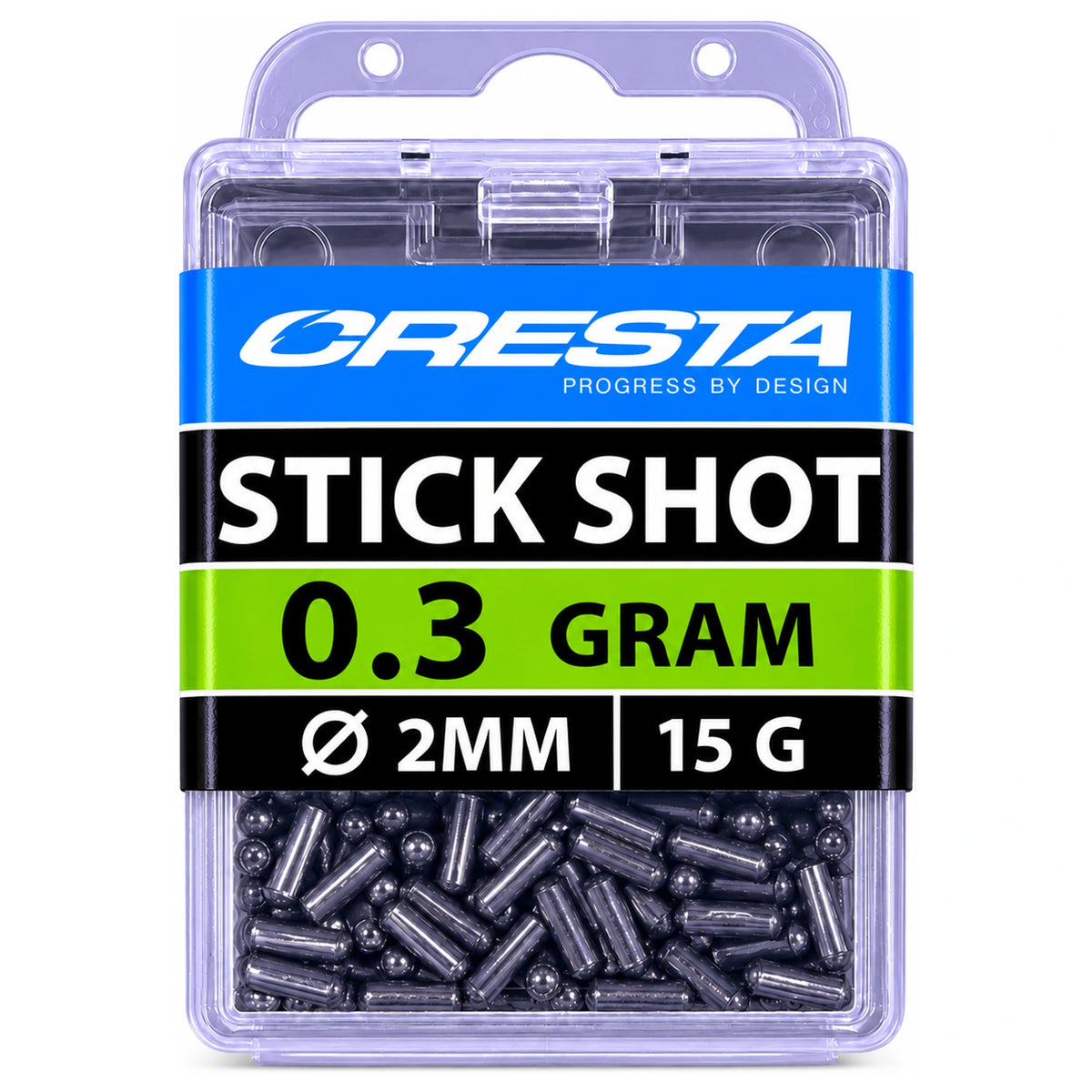 Cresta Stick Shot loodjes van 0,3 gram in transparante verpakking
