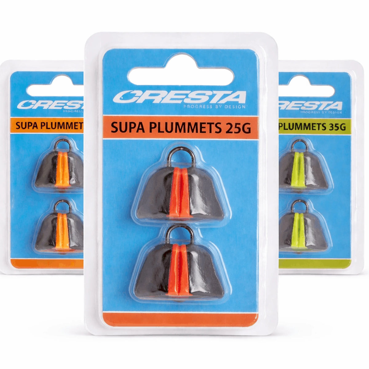 Cresta Supa Plummets peillood assortiment 15 g 25 g en 35 g