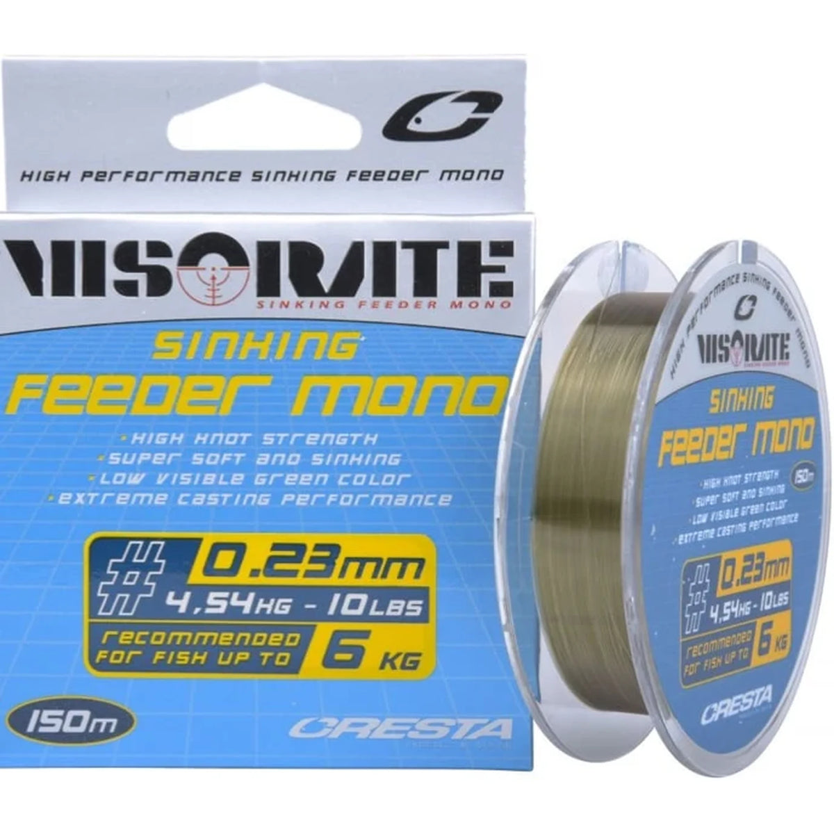 Cresta Visorate Sinking Feeder Mono 150 m – feederlijn van 0,23 mm