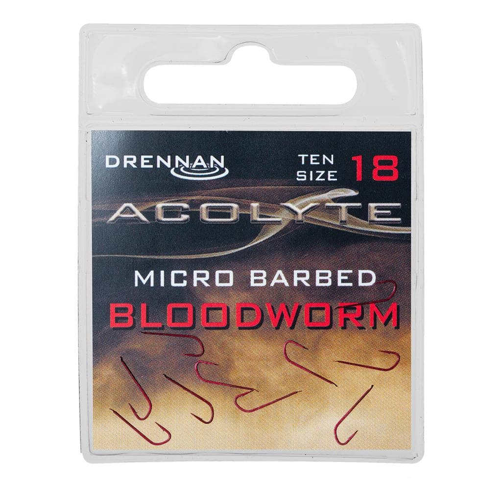 drennan acolyte bloodworm micro barbed haken  18