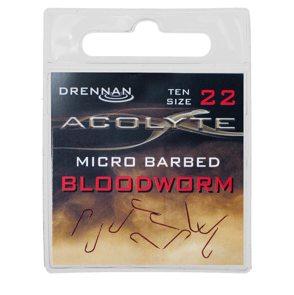 drennan acolyte bloodworm micro barbed haken  22