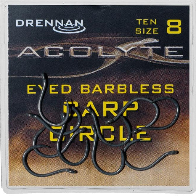 drennan acolyte eyed barbless carp circle haken 08