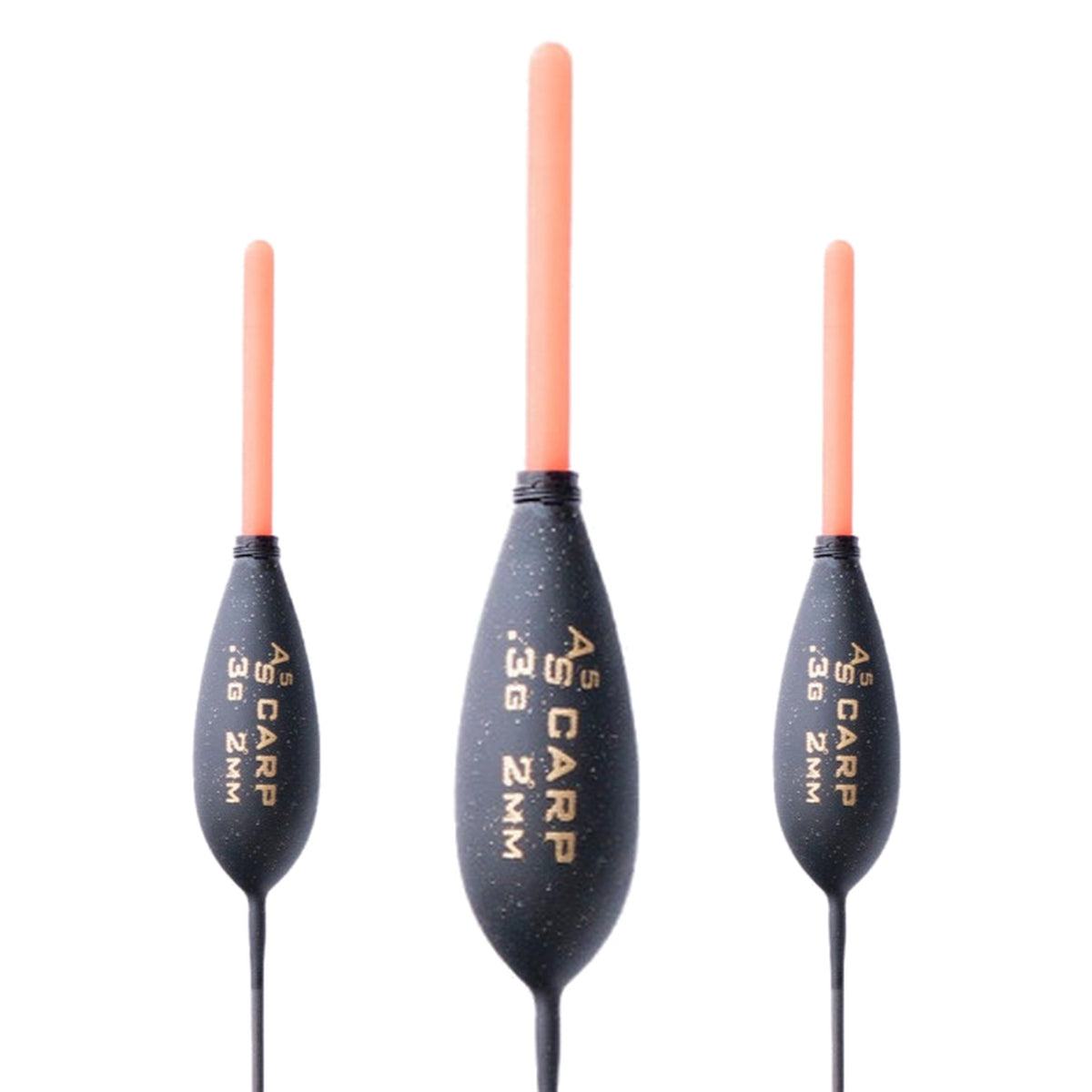 Drennan AS Carp 5 – variantcover met drie 0,30 g dobbers en rode bovenantennes