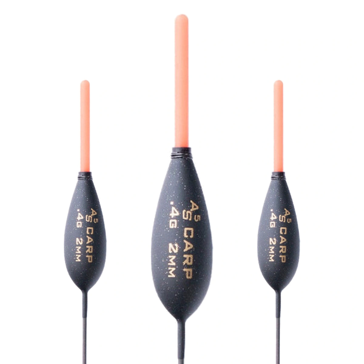 Drennan AS Carp 5 – variantcover met drie 0,40 g dobbers en rode bovenantennes