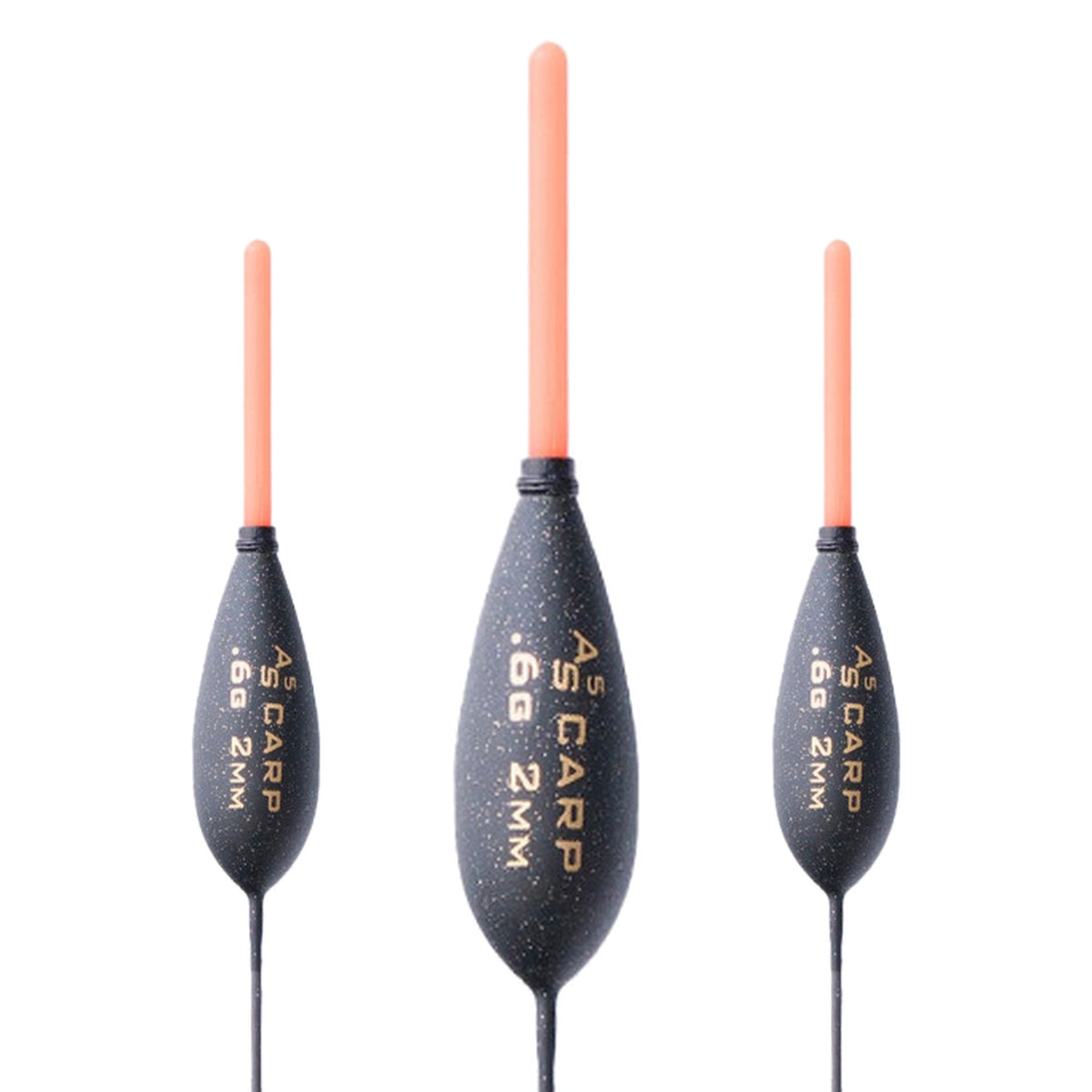 Drennan AS Carp 5 – variantcover met drie 0,60 g dobbers en rode bovenantennes