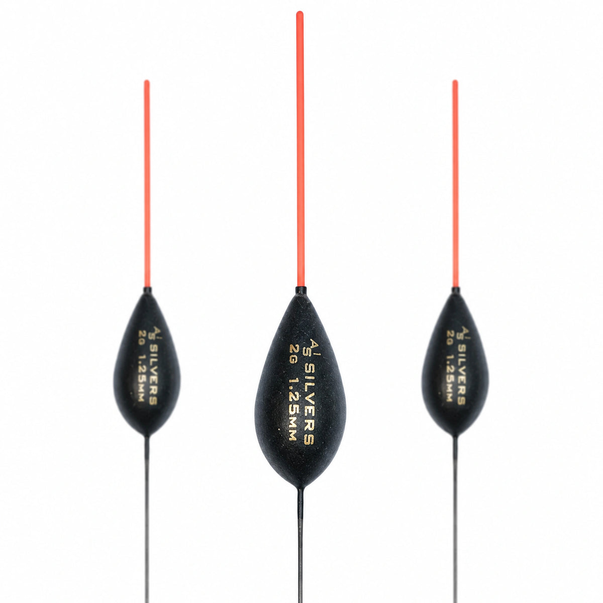 Drennan AS1 Silvers 2.00 g – close-up met gewichtsopdruk en antennedikte 1.25 mm