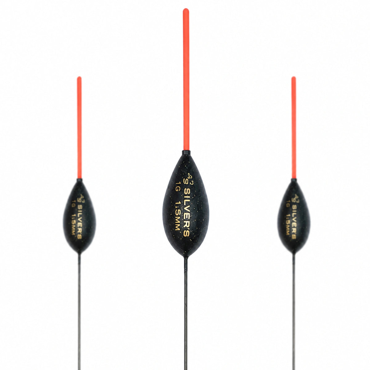 Drennan AS3 Silvers 1.00 g – close-up met gewichtsopdruk en antennedikte 1.5 mm