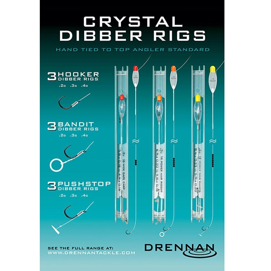 Drennan crystal dibber pole rig klaargemaakte tuigen