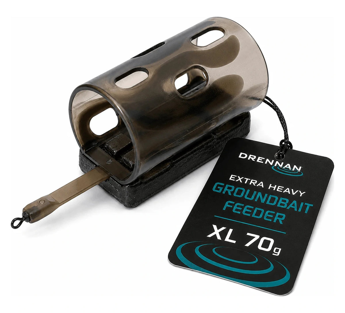 Drennan Extra Heavy Groundbait Feeder XL 70 g voerkorf met label