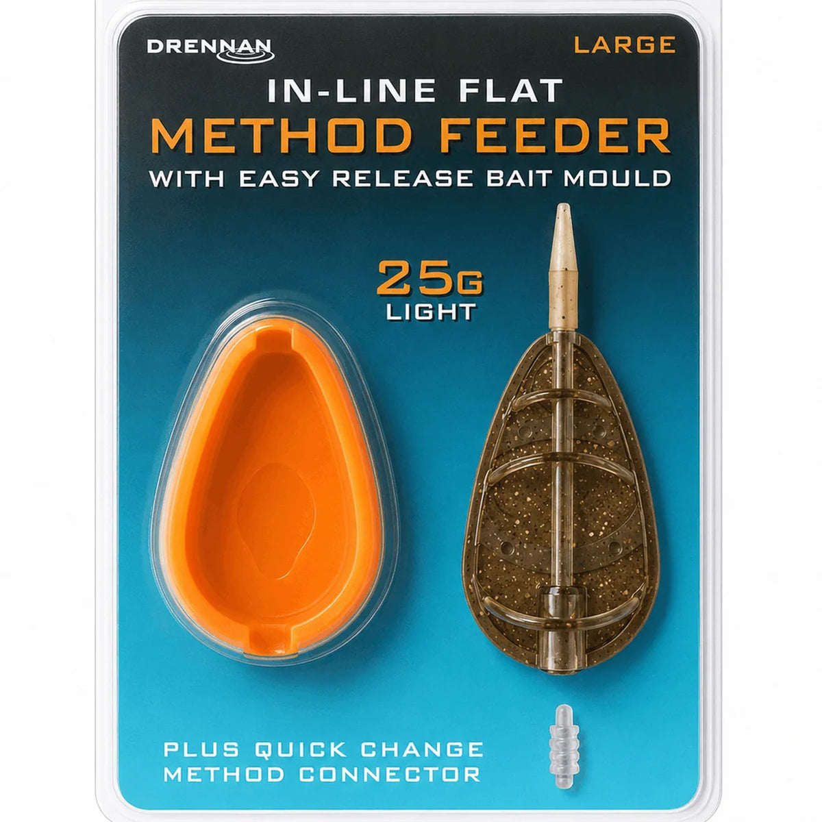 Drennan In-line Flat Method Feeder – Large 25g met mal
