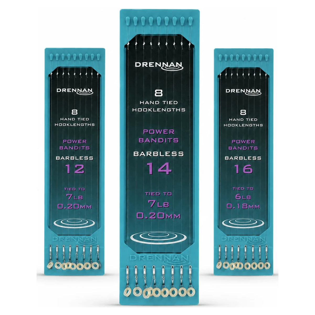 Drennan Power Bandits Barbless onderlijnplaten in maten 12, 14 en 16