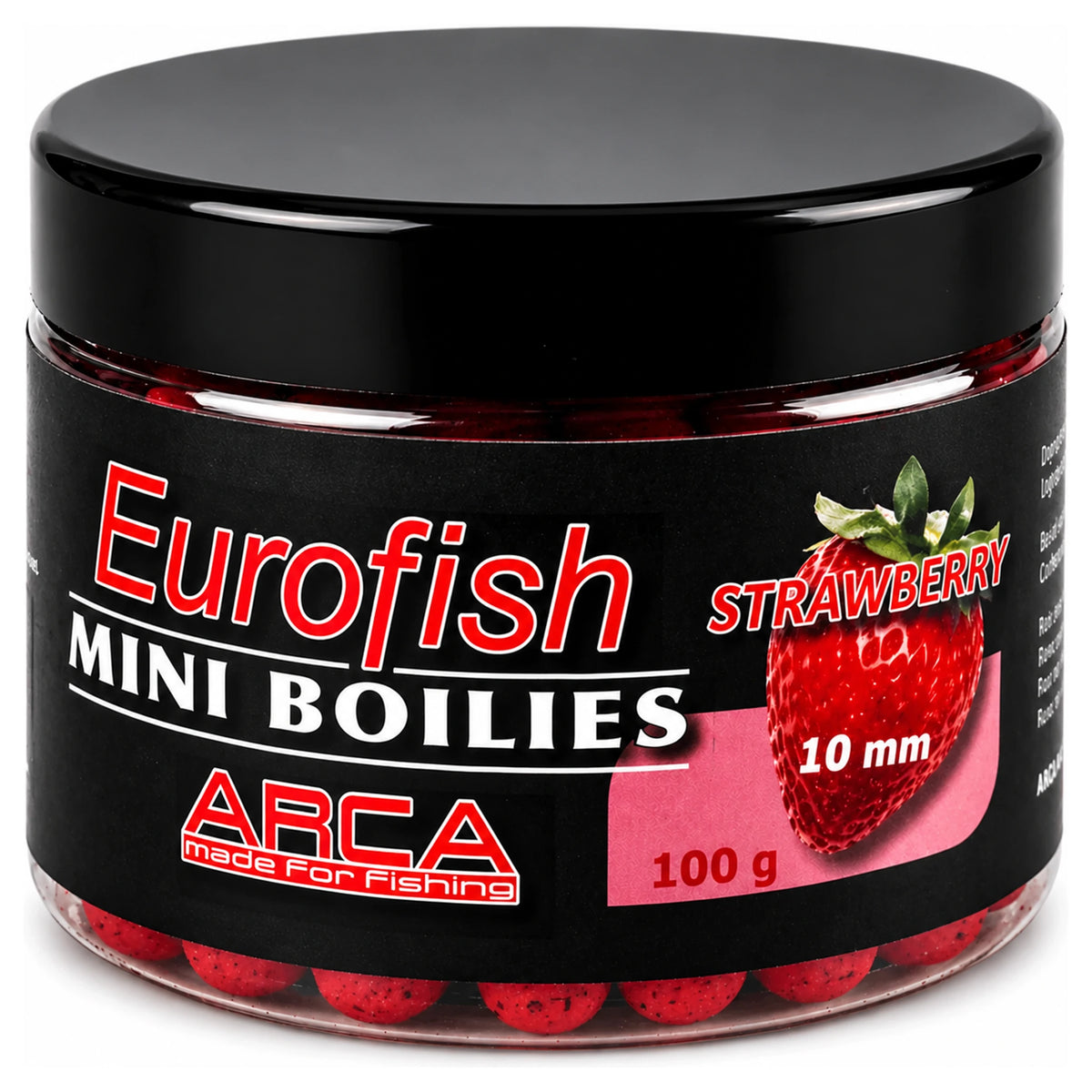 Eurofish Mini Boilies Strawberry 10 mm pot