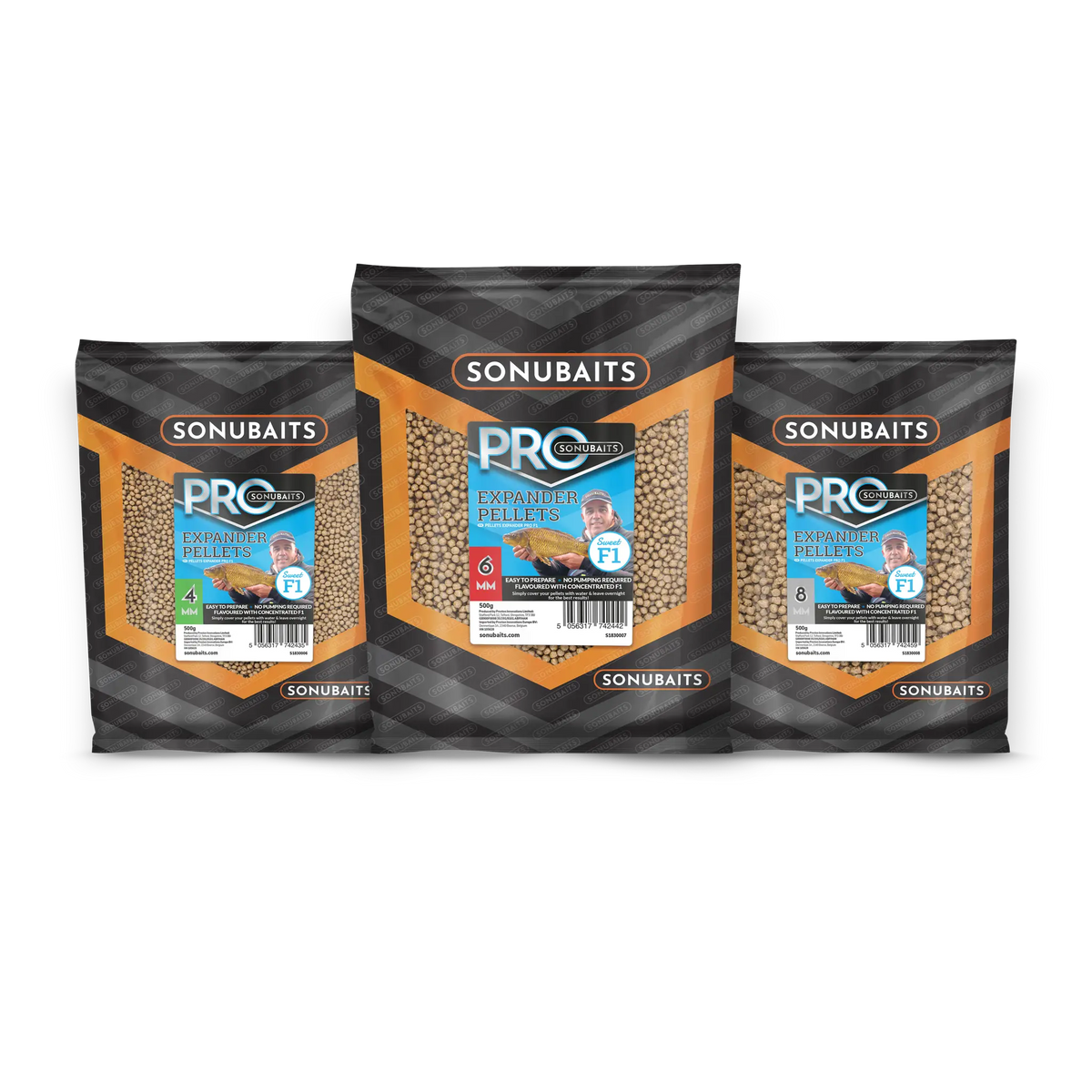Sonubaits Pro Expander Pellets F1 Sweet matenoverzicht