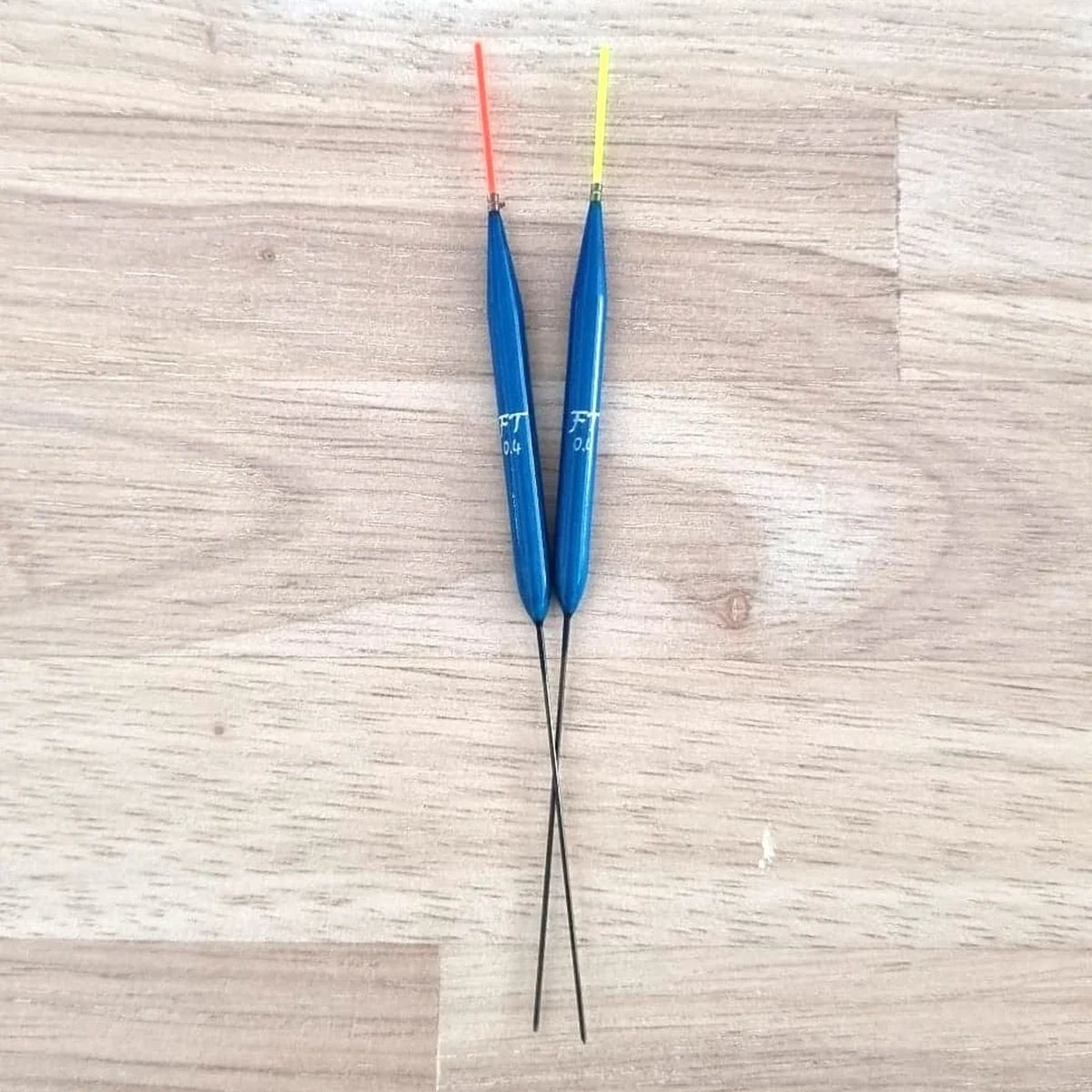 Fishing Things FT3 Titanium – blauwe dobbers met rode en gele antenne