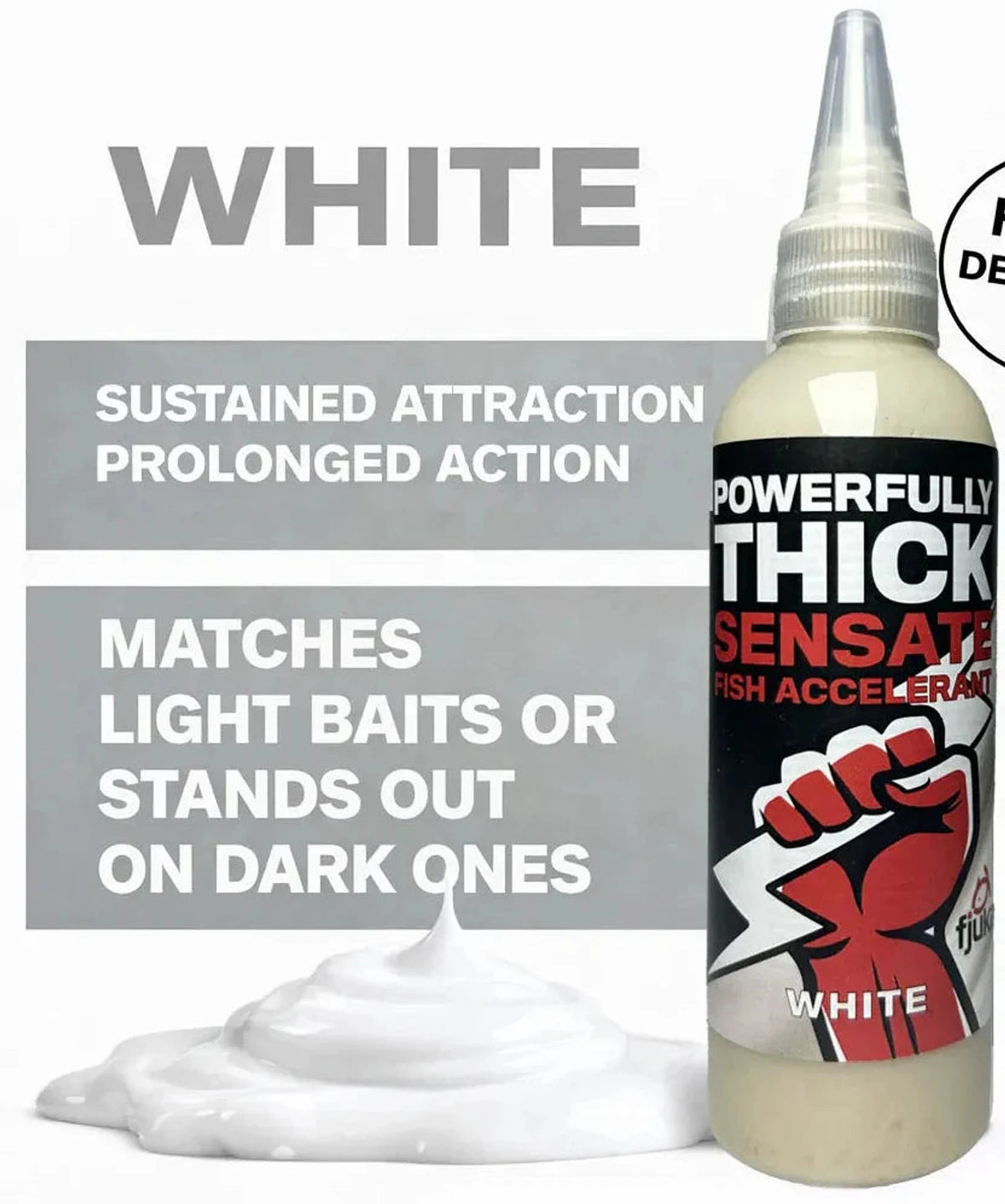 Fjuka Powerfully Thick Sensate Fish Accelerant White – witte visstimulator