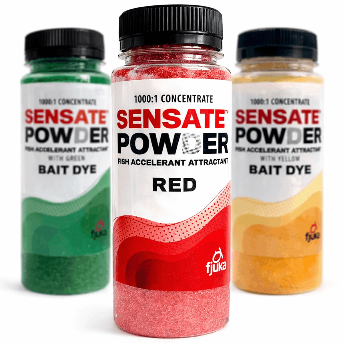 Fjuka Sensate Powder Fish Accelerant Bait Dye 100g – Assortiment