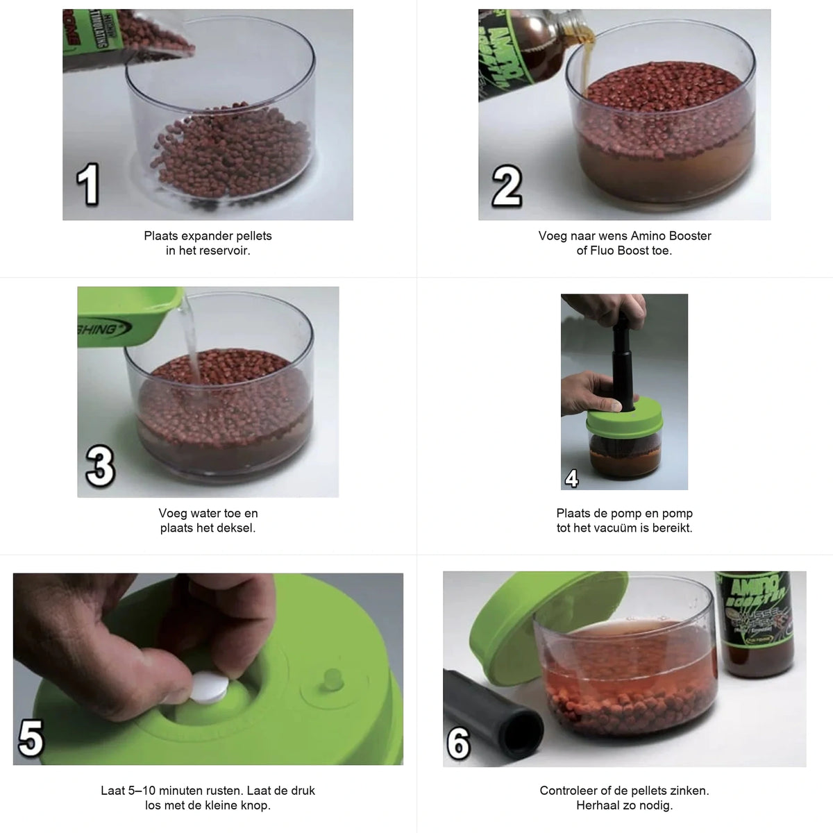 Fun Fishing Pellets Pump – gebruik in zes stappen