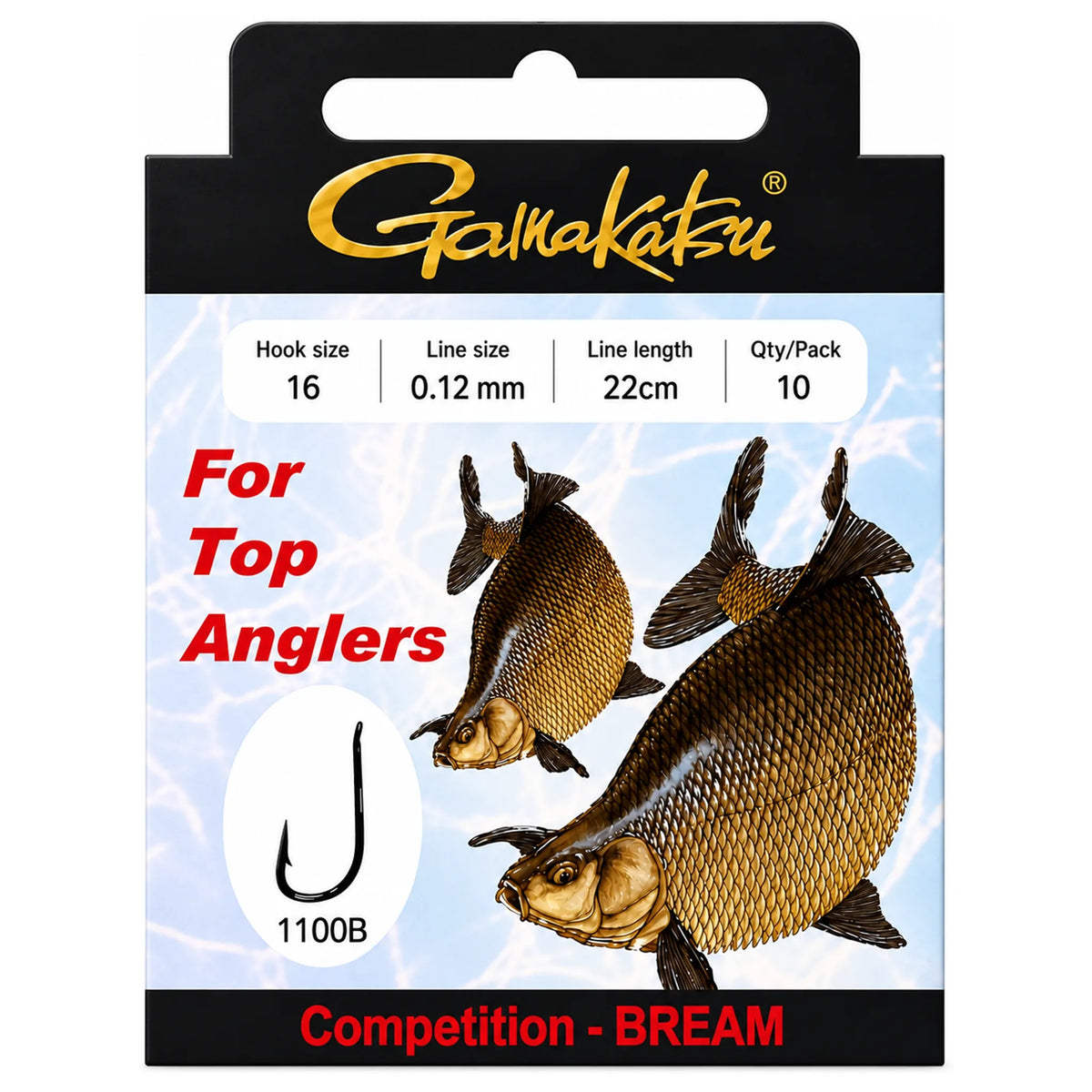 Gamakatsu Competition Bream LS-1100 Barbed 22 cm - haak 16 - 0,12 mm